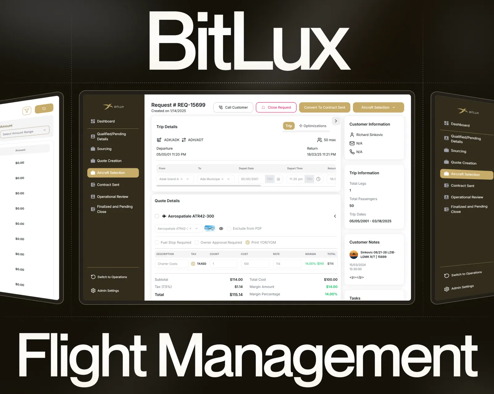 BitLux internal operations platform, one of our full-stack builds