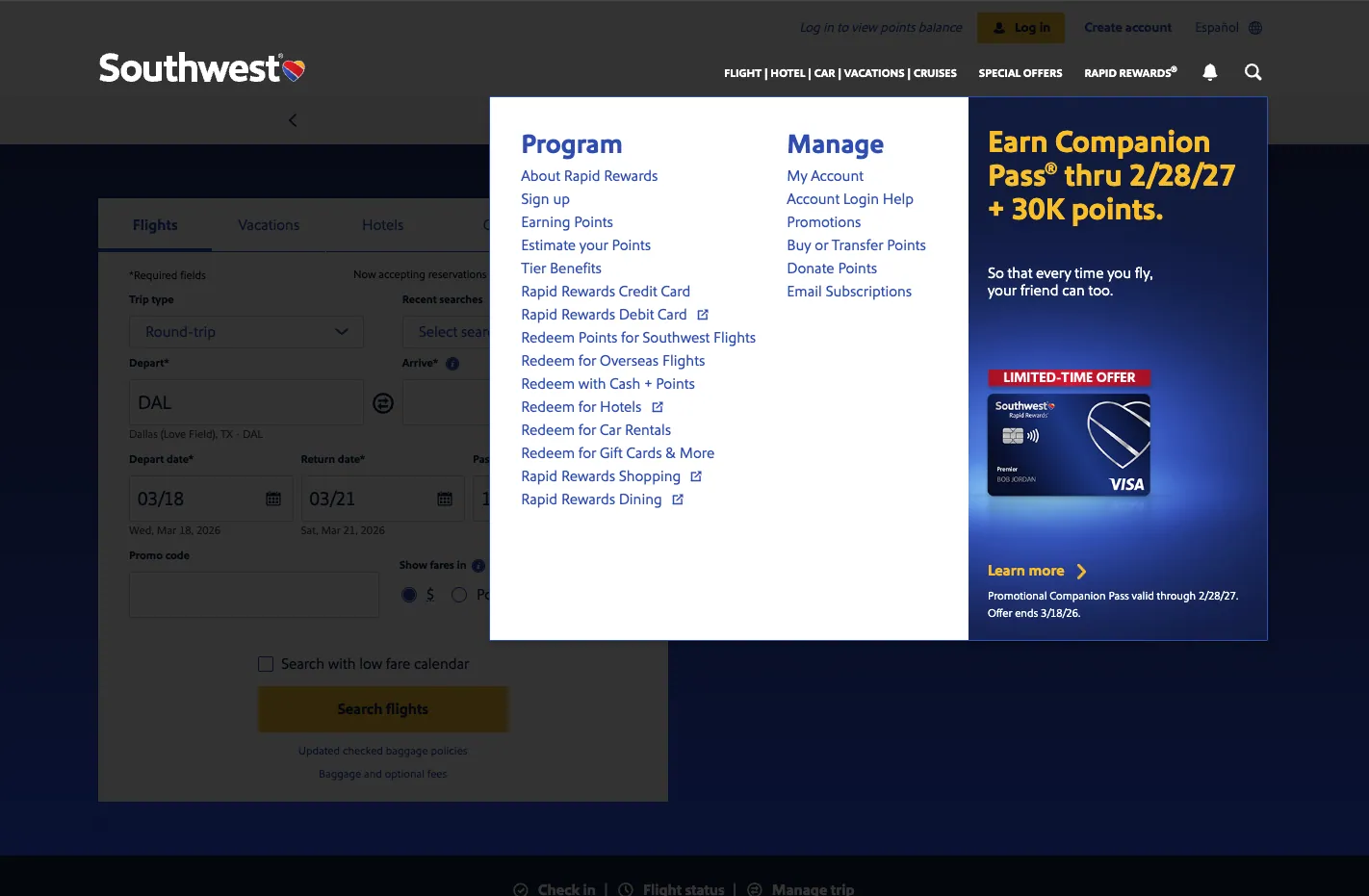 Southwest Airlines screenshot 4